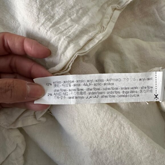 Zara Men Retro Inspired Crochet Knit Button Up Shirt Short Sleeve Cotton Blend M - Picture 13 of 16